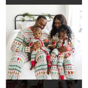 Little‎ Sleepies Mens Festive Fair Isle Pajama Set XXL Christmas family photos